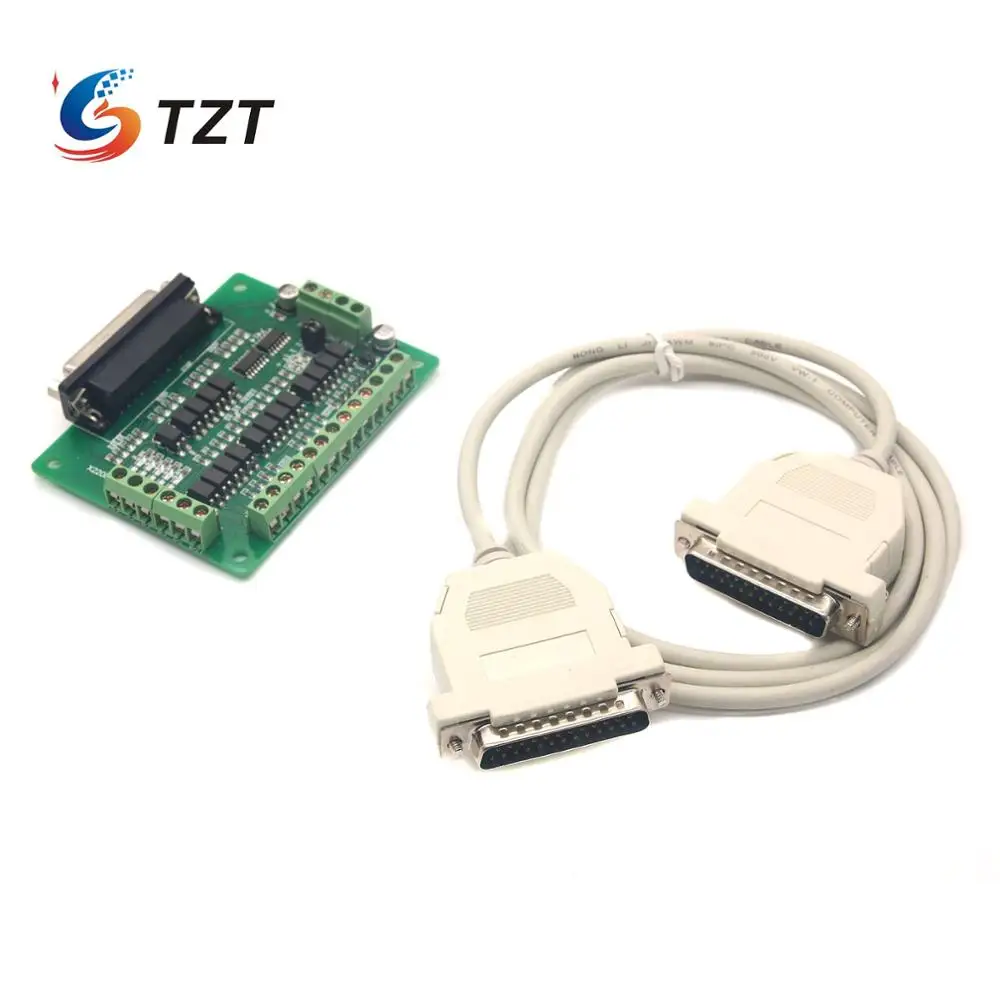 TZT CNC 6-осевой DB25 адаптер интерфейса для коммутационной платы MACH3 KCAM4 EMC2 + кабель |