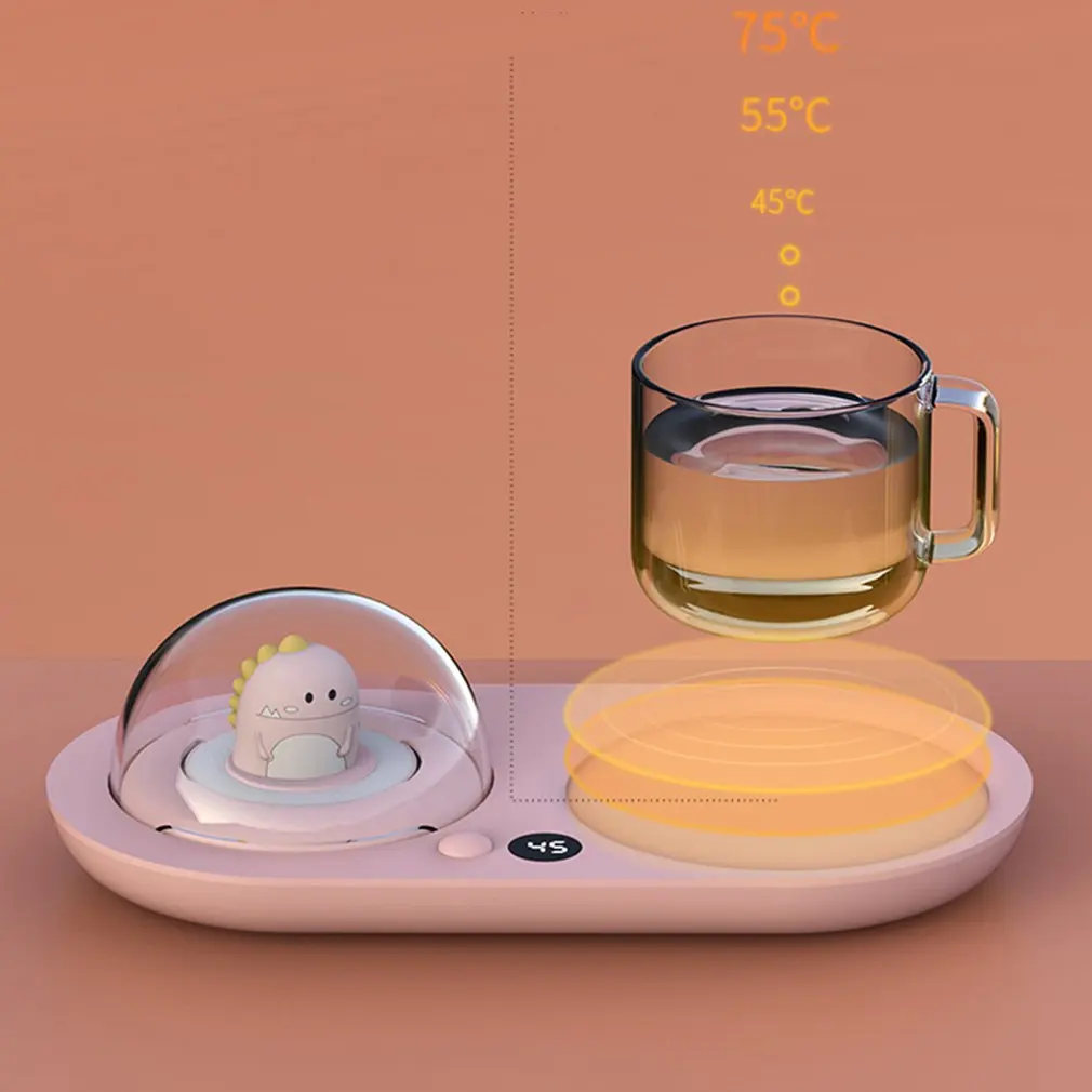 

Smart Coffee Mug Warmer for Milk Tea Water Cocoa Cup Warmer with Essential Oil Diffuser Home Office Heating Plate Cup Gift
