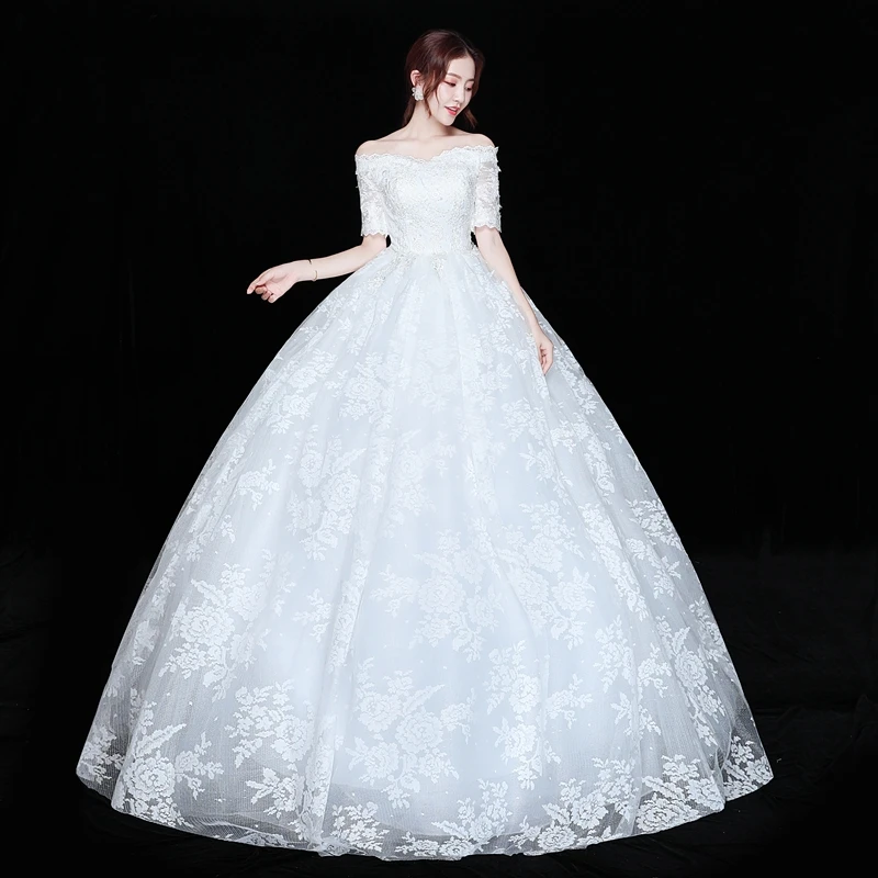 Горячая Распродажа кружевное сексуальное свадебное платье с рукавом до лодочки