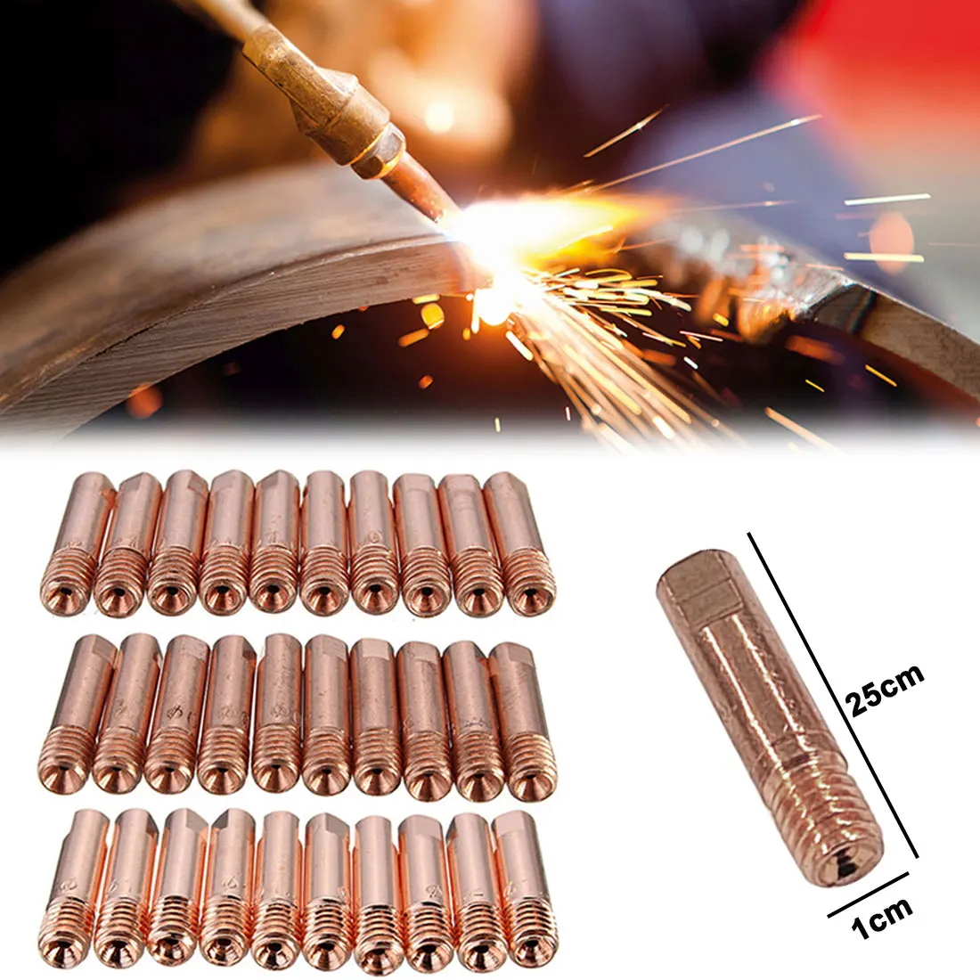 

Сварочный пистолет, проводящие наконечники, 20 шт., 10 шт., 15AK, медные проводящие наконечники, две защитные, различные характеристики