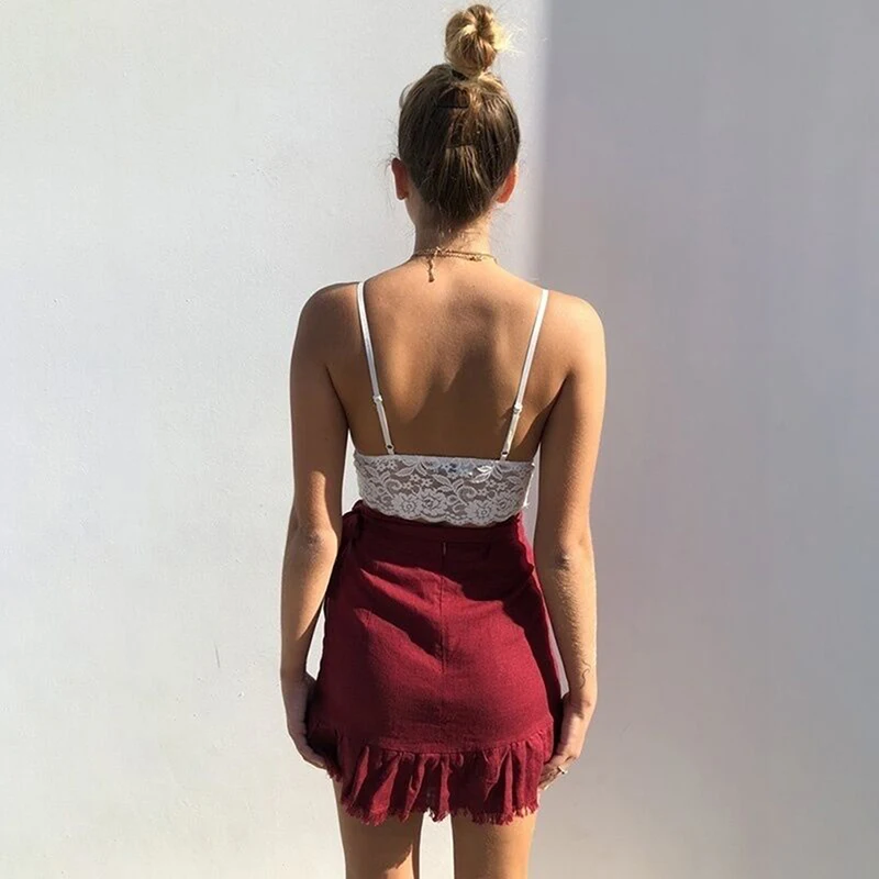 Summer New Women Lace Strap V Neck Tank Top Lady Short Crop Vest Camisole Underwear Tops Camis | Женская одежда