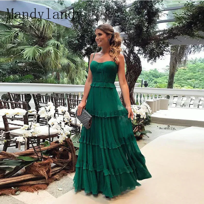 

Mandylandy Women's Sexy Ruffle Party Evening Dress Ladies Elegant Sleeveless Halter High Waist Corset Prom Gown