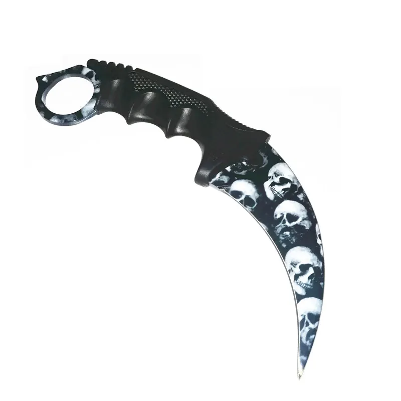 HS инструменты CSGO Karambit охотничий нож в стиле игры "Counter-Strike" выживания тактический коготь нож Карманный Самообороны обидный кемпинг инструмент - Цвет: Skull A