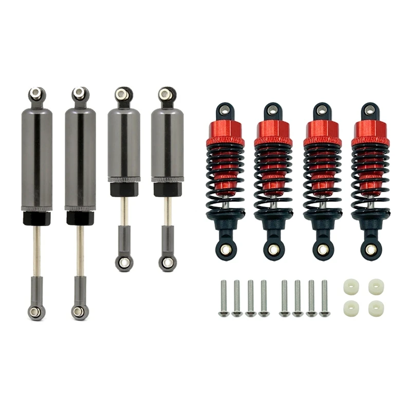 

2 Set RC Car Part: 1 Set Metal Front Rear Shock Absorbers & 1 Set Aluminum Alloy Shock Absorbers Damper Set