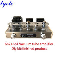 6n2 6p1 vacuum tube amplifier kit diy vu meter bluetooth 5 0 power amplifier usb support lossless transmission 3 5w2