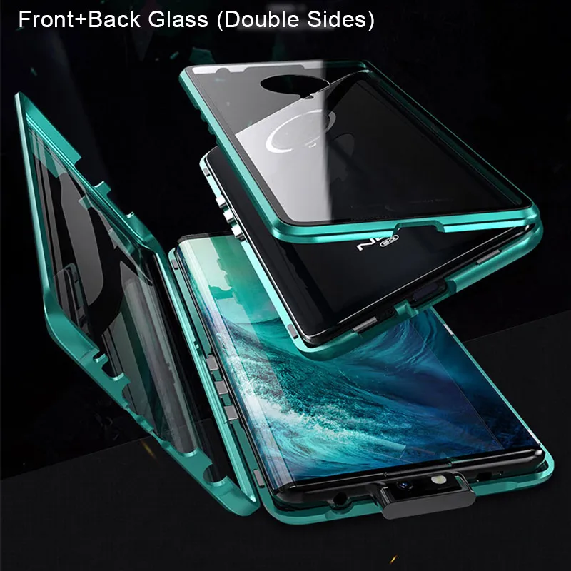 Передняя и задняя двойными бортами закаленное Стекло магнитной адсорбции ЧЕХОЛ