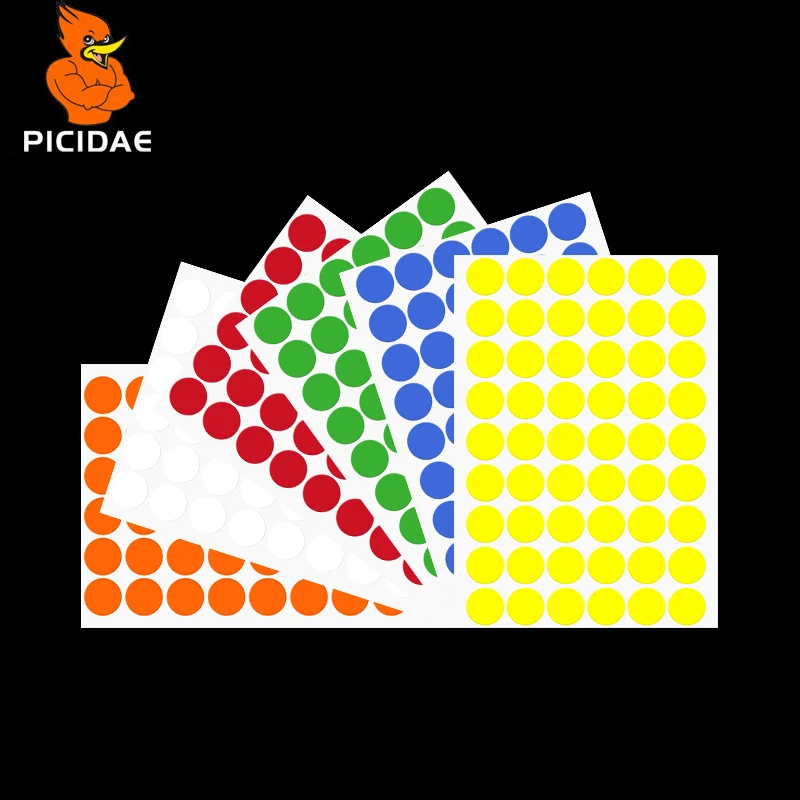 Водонепроницаемая наклейка с цветными точками Самоклеящаяся бумага для