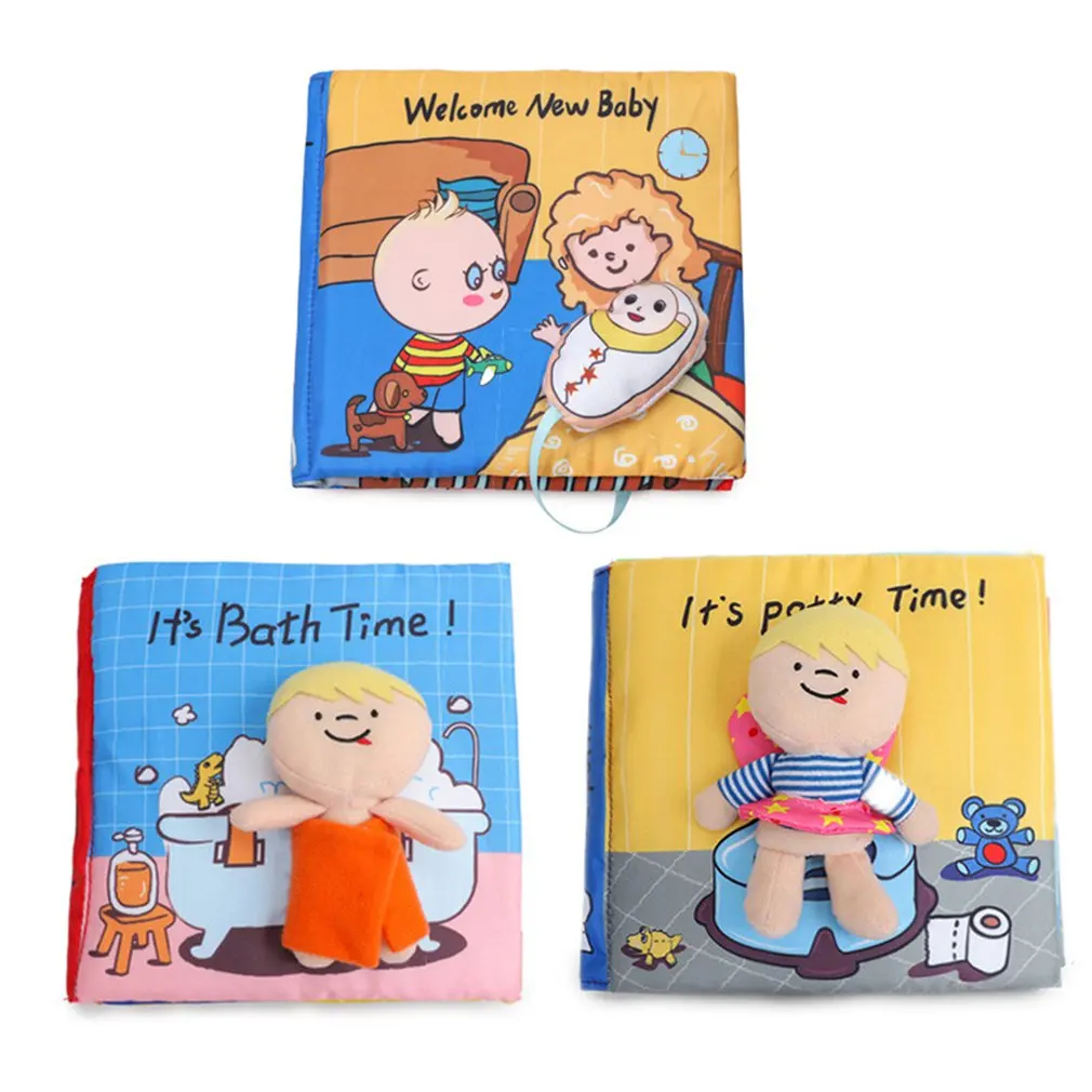 

Infant Book Newborn Soft Cloth Book Educational Reading Puzzle Toy Book For Infants Silent Book For Children