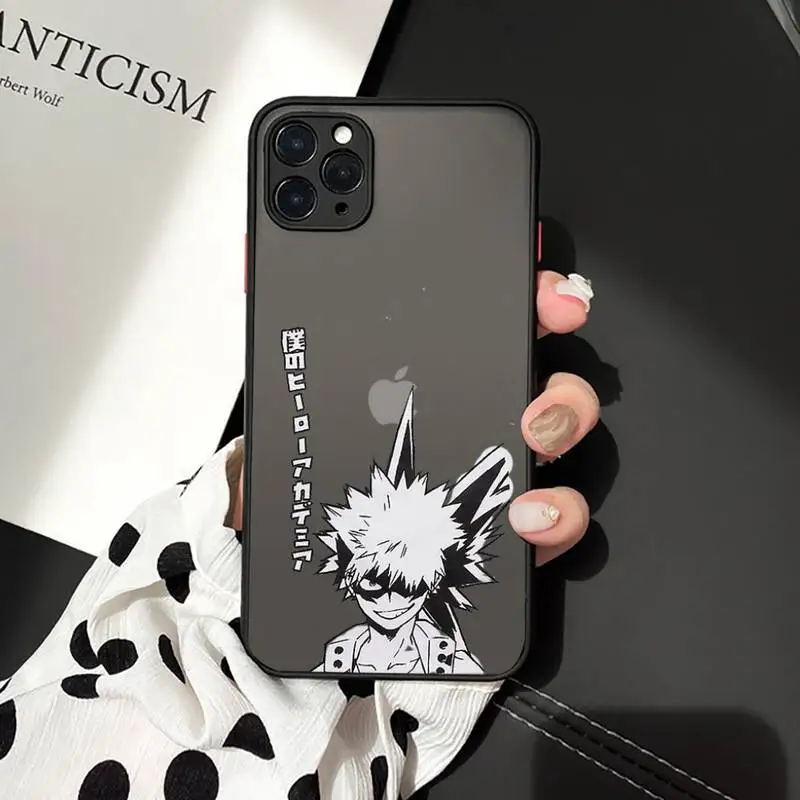 

Bakugou Katsuki My Hero Academia Phone Cases matte transparent For iphone 7 8 11 12 plus mini x xs xr pro max cover