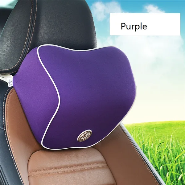 purple neck pillow Подушка для вождения автомобиля, Подушка для спины, поясницы, подголовника, шеи, массажер, мягкая подушка, подушка для спины, нижняя боль - Название цвета: purple neck pillow