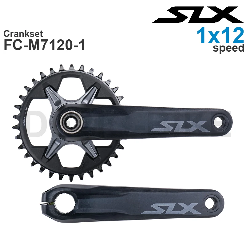 Shimano SLX M7100 1x 2x 12Speed Crankset  FC-M7100 FC-M7120 - 1x12-speed 30T 32T 34T Original parts or with DELIC Chainring
