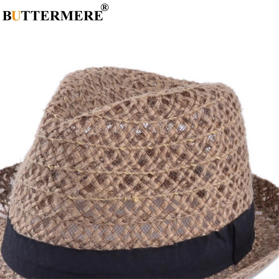 Соломенная шляпа BUTTERMERE Женская Солнцезащитная шапка женская льняная Панама в