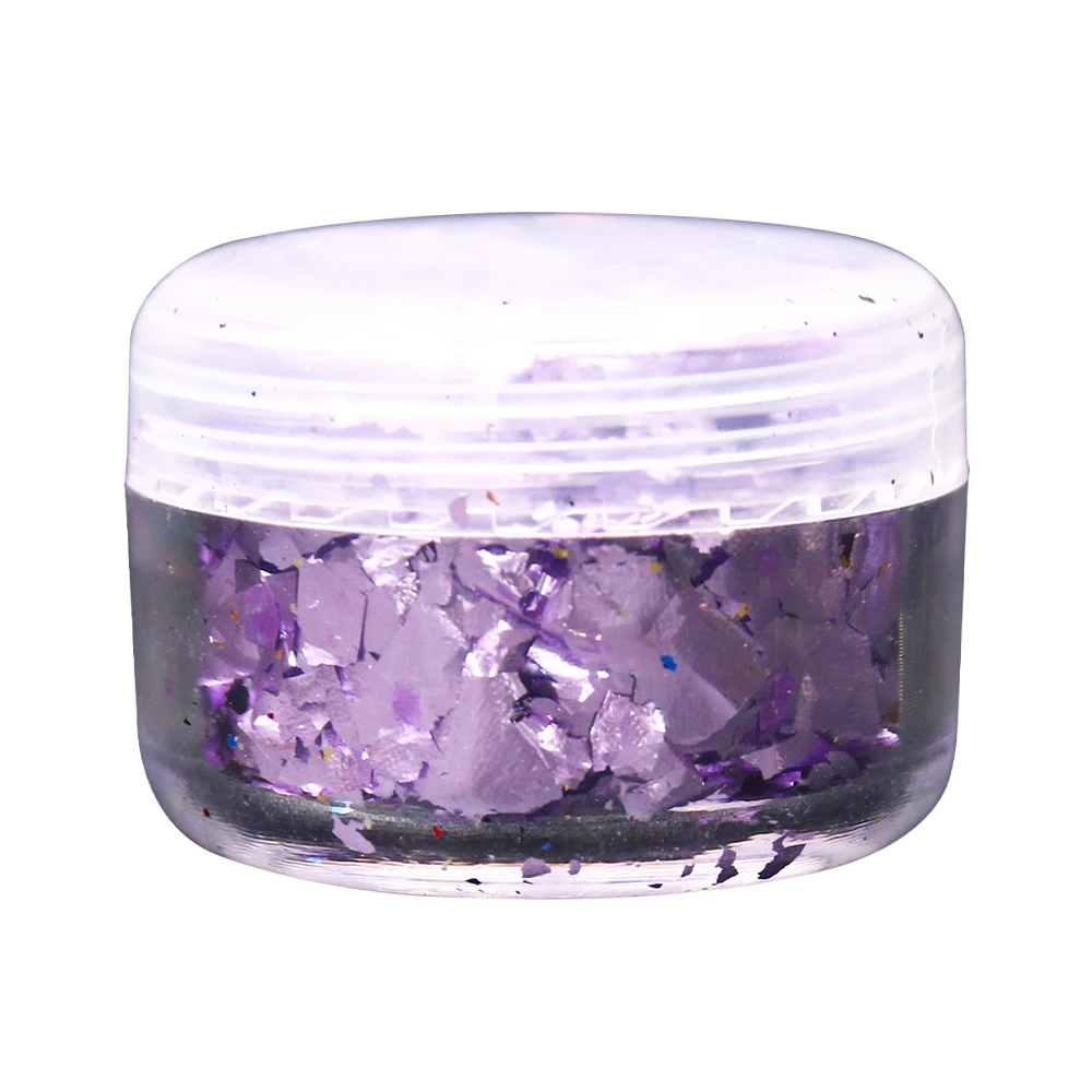 Имитация фрагмента золотой фольги персиковый фиолетовый блеск для ногтей сделай