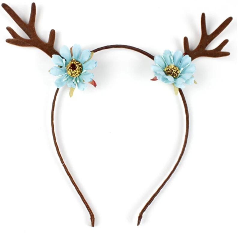 Новый рождественский обруч-украшение для волос лося Милая мультяшная повязка на