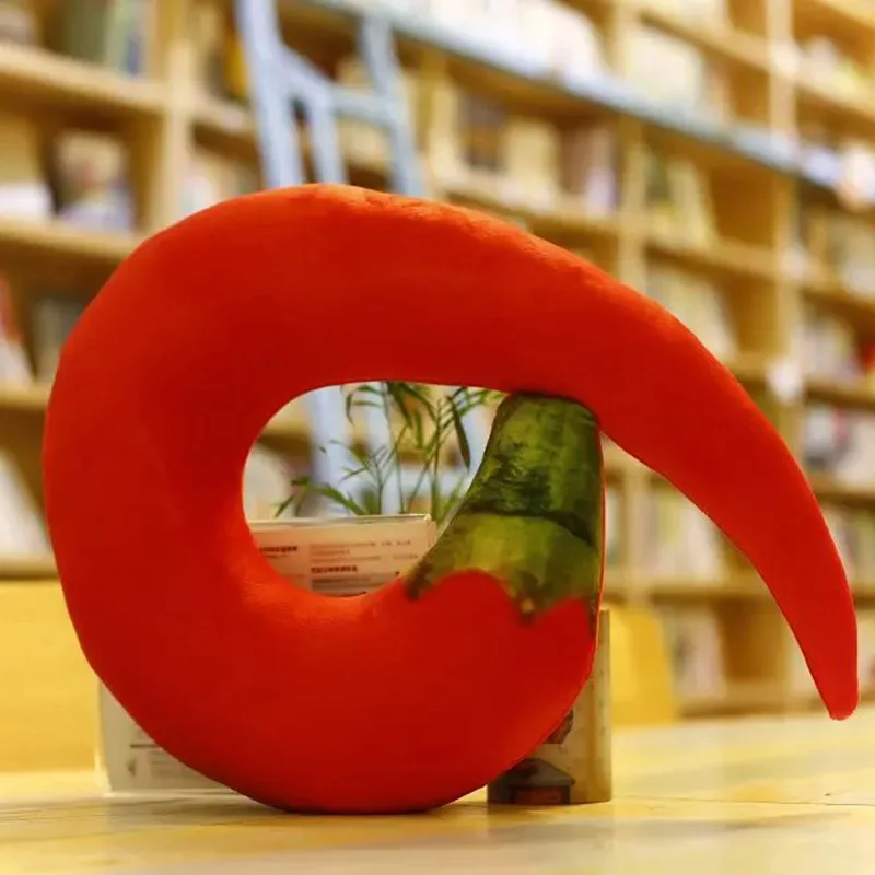 Новая плюшевая U-образная подушка в виде креветки/Чили животного дорожная для шеи