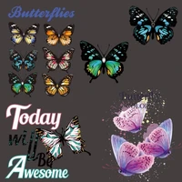 beautiful womens popular butterfly used for decoration on iron on clothes heat transfer diy t shirt washable applique