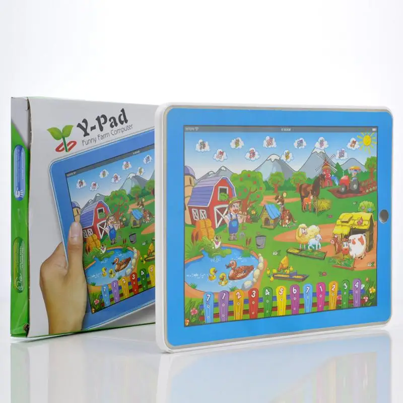 

Early Childhood with Music Learning Machine English Language Children's Tablet Computer for Kinds Happy Farm Educational Toys