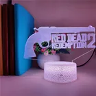 3D светодиодный настольная лампа RGB светодиодный ночной Светильник Red Dead Redemption ночной Светильник приложение Управление клуб игровая комната украшения подростки-фанаты подарок