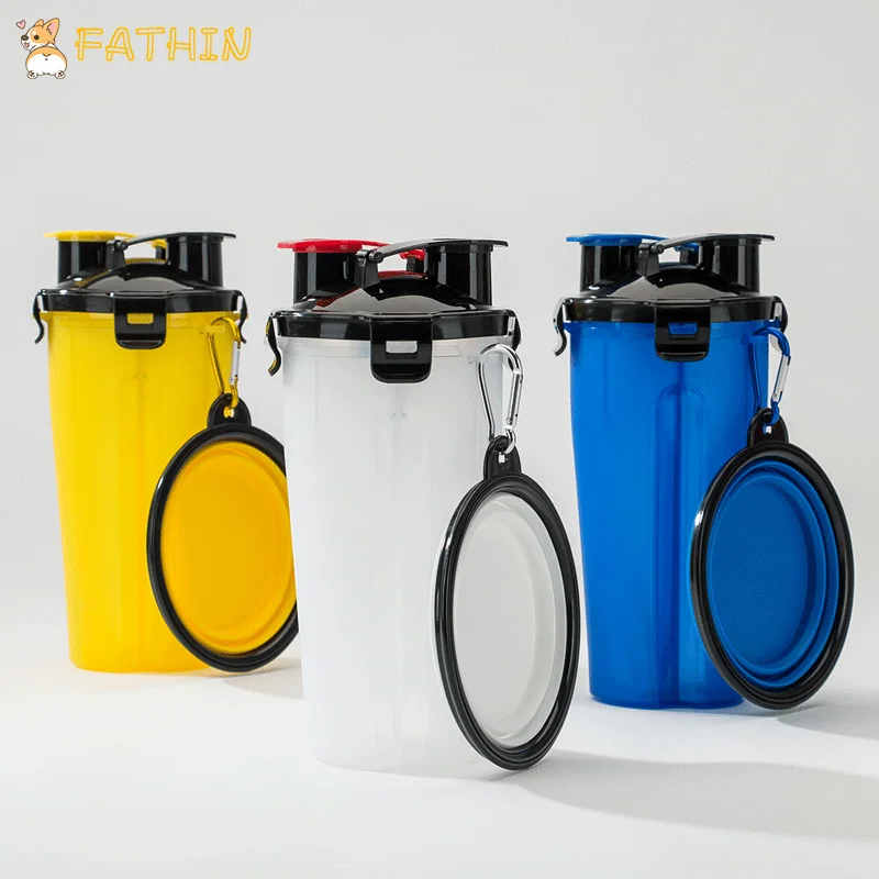 2 в 1 складная силиконовая бутылка для воды и пищевых продуктов|Кормление собаки| |