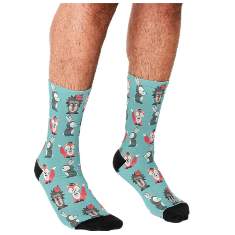 

2021 Funny men Socks harajuku Cute Dice Pattern Printed Happy hip hop art Man Socks Novelty Skateboard Crew Casual Crazy Socks