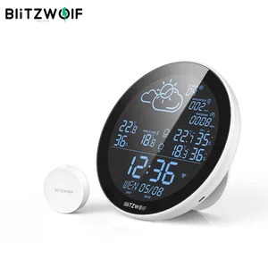 Blitzwolf bw-ws02 smart wifi weather station clock app remote control wireless thermometer humidity monitor smart life smartlife 1 Item image
