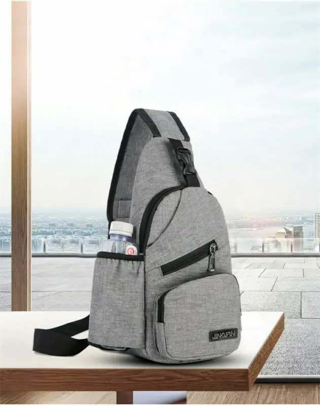 Мужская нагрудная сумка Повседневная Холщовая Сумка через плечо мужская для