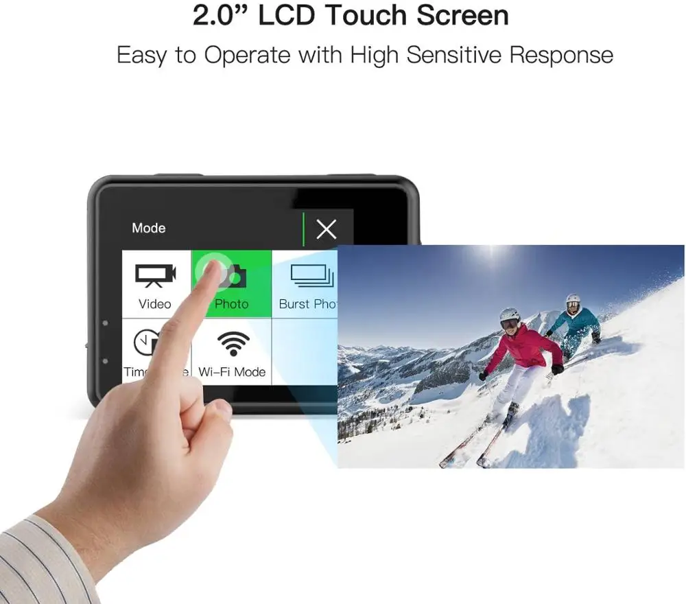 

1080P Action Camera Full Touch Screen WiFi Remote Control Sports Video Camcorder 30fps Mini Helmet Waterproof Sports DV camera