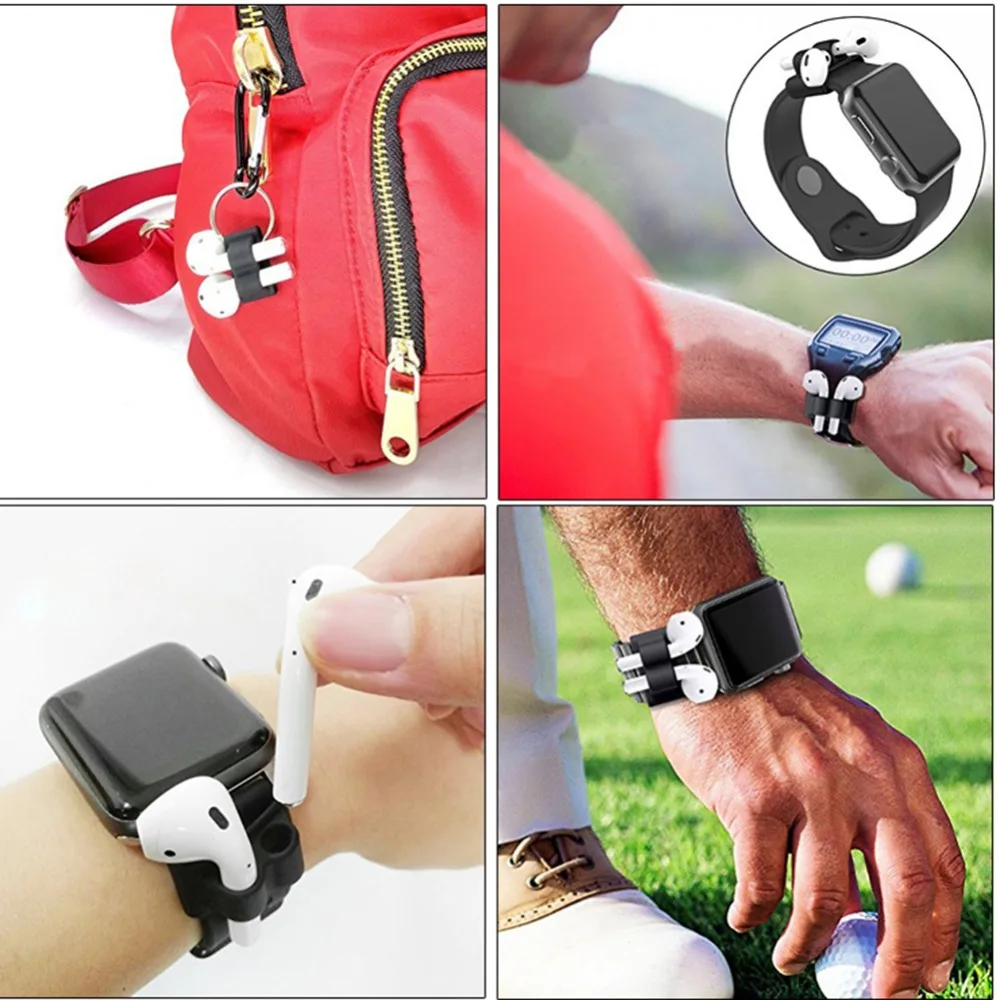 Силиконовый мини-держатель для Airpods водонепроницаемая стойка хранения на случай