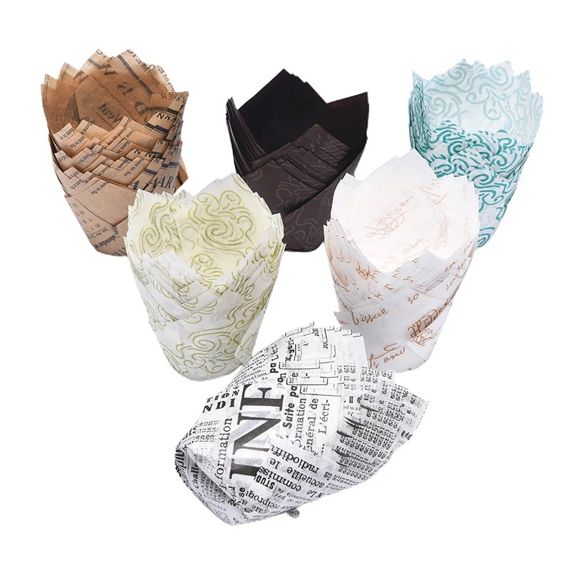 Новогодняя бумажная подкладка для кексов 50 шт. чашка выпечки свадебной вечеринки