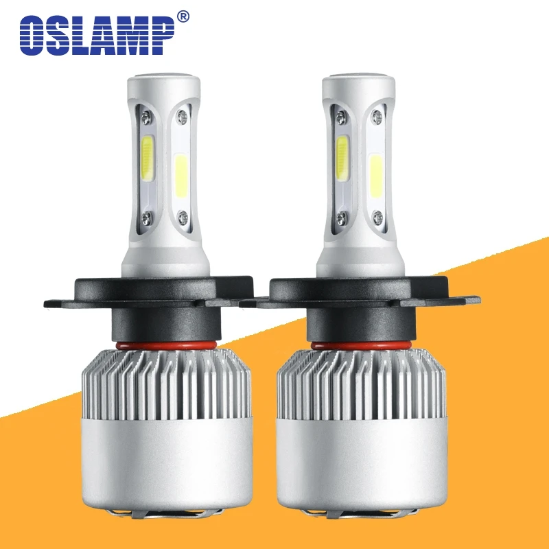 Oslamp S2 H4 H7 H13 H11 H1 9005 9006 H3 9004 9007 9012 COB Светодиодный фар 72 Вт 8000LM Автомобильный