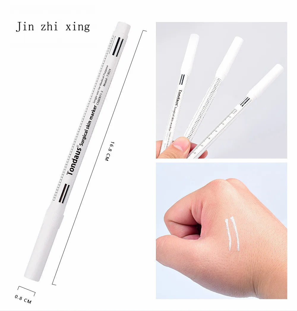 

1pcs White Surgical Eyebrow Tattoo Skin Marker Pen Tools Microblading Accessories Tattoo Marker Pen Permanent Makeup Eyebrow