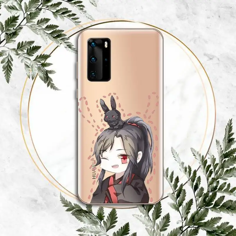 

Mo Dao Zu Shi Kartun Lucu Wanita Phone Case Clear Transparent for huawei honor P 40 30 20 lite Pro 10 i 8 9 x p smart 2019