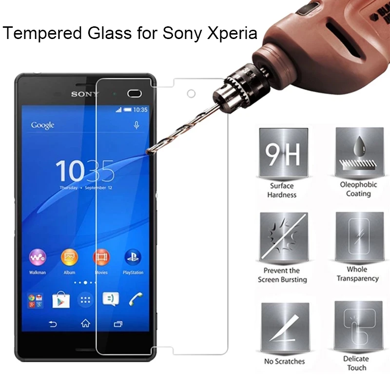9H Защитное стекло для Sony Xperia Z1 Z2 Z3 Z5 компактная защита экрана M4 Aqua компактное