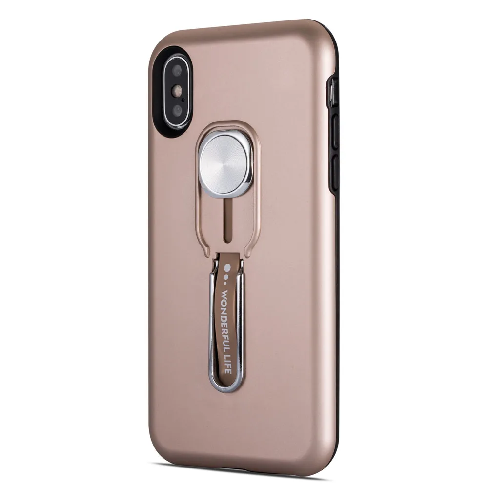 

For iPhone 11 12 Hard Phone Case With Finger Ring Phone Stand Magnetic Car Mount Phone Case for Iphone 6 7 8 7Plus IphoneXR