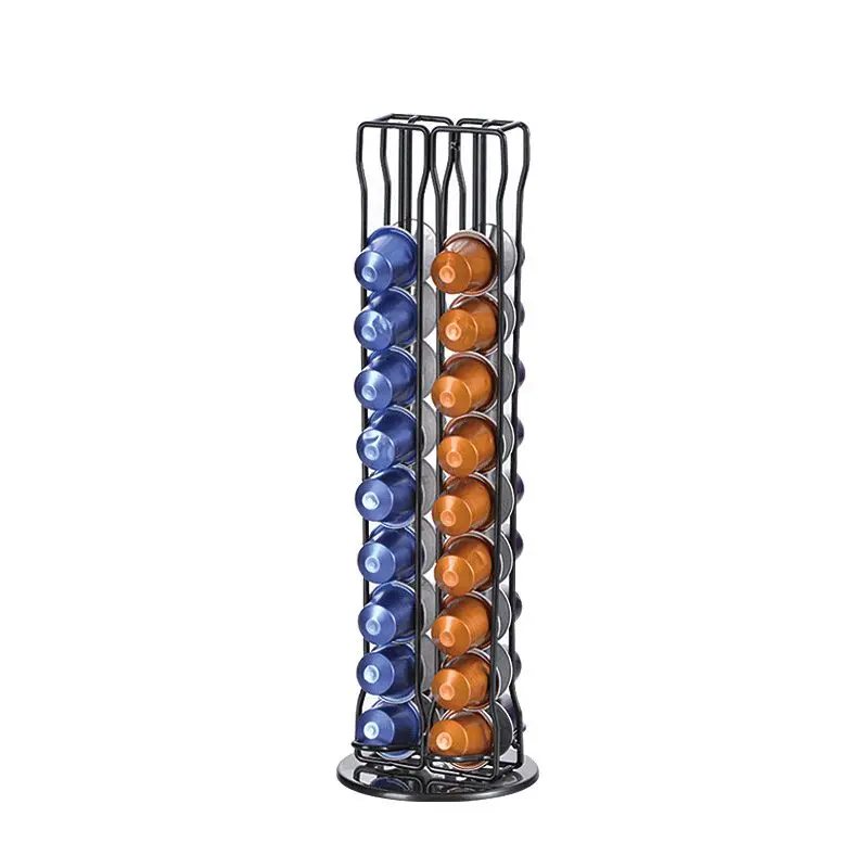 for 40pcs Capsule Металлический держатель кофейных капсул, железная Хромированная Подставка, кофейные капсулы для хранения, металлический держатель кофейных капсул для капсул - Цвет: for 40pcs Capsule