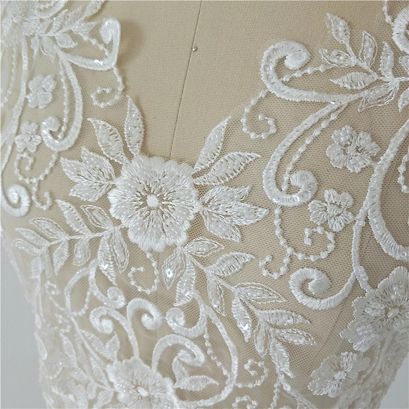 

large flower appliuqe embroidery lace appliques Patch bridal dresses DIY lace pieces