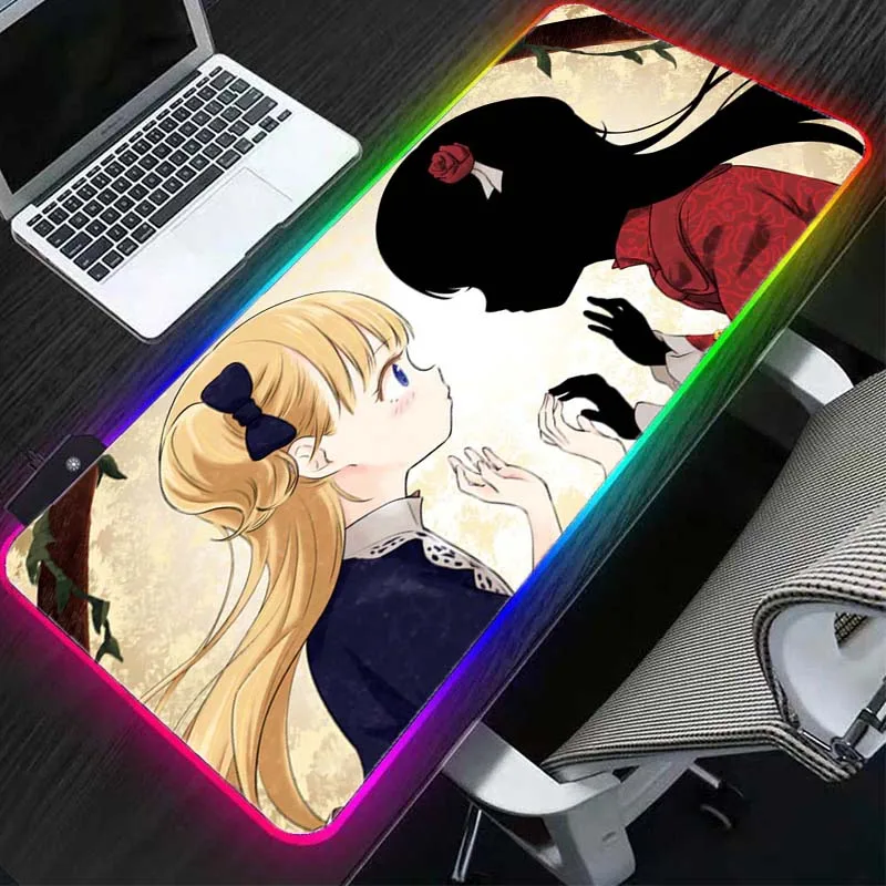 

Anime mouse pad for gamers gaming accessories tapis de souris led luminous keyboard color desk mat large keyboard desk mat RGB