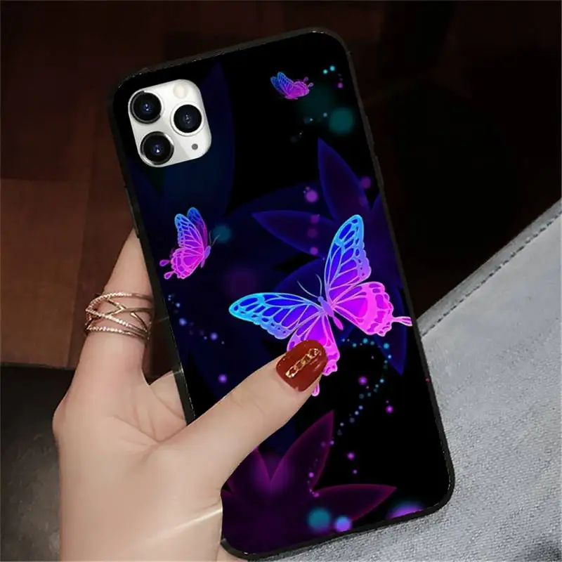 

Color butterfly bling Phone Case for iPhone 11 12 pro XS MAX 8 7 6 6S Plus X 5S SE 2020 XR