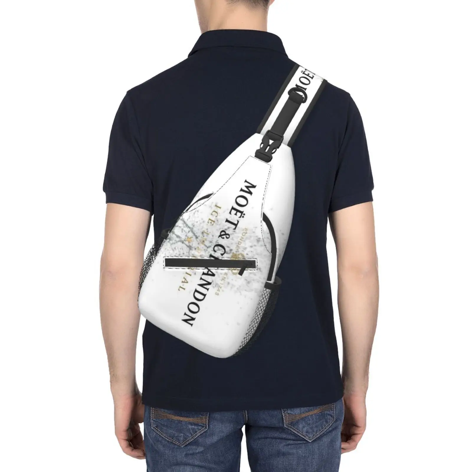 

Moet & Chandon Designs A Straddle Chest Bag with Light Straps for Short Distance Travel, Work and Men's and Women's Daily Travel