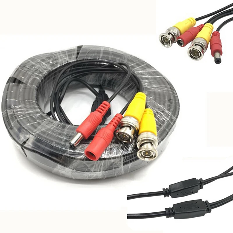 Видео кабель питания постоянного тока безопасности видеонаблюдения BNC установки