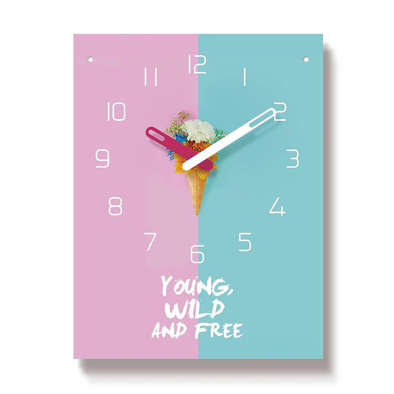 Креативные большие настенные часы бесшумные в спальню девичье сердце украшение