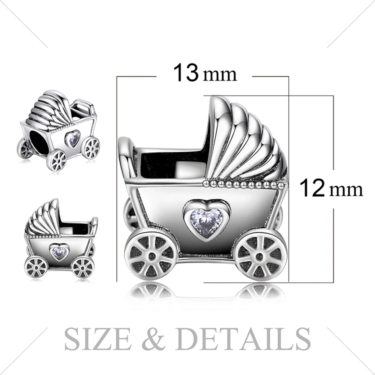 Jewelrypalace 925 пробы серебро Семья Любовь Детские коляски бусины талисманы Fit Браслеты для новинки женщин Лидер продаж