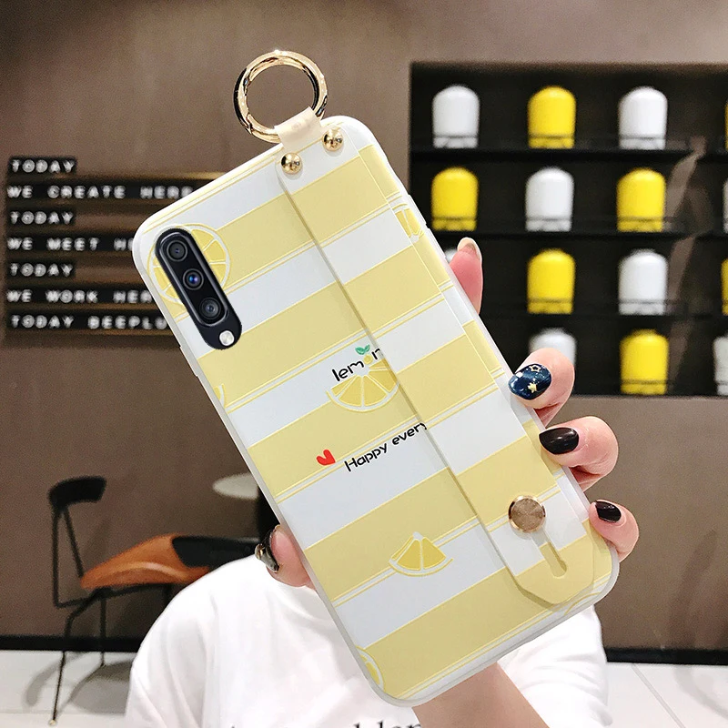 SoCouple ремешок чехол для samsung Galaxy A70 A60 A50 A40 A30 A20 A10 Мягкая силиконовая ручная полоса держатель телефона чехол Крышка