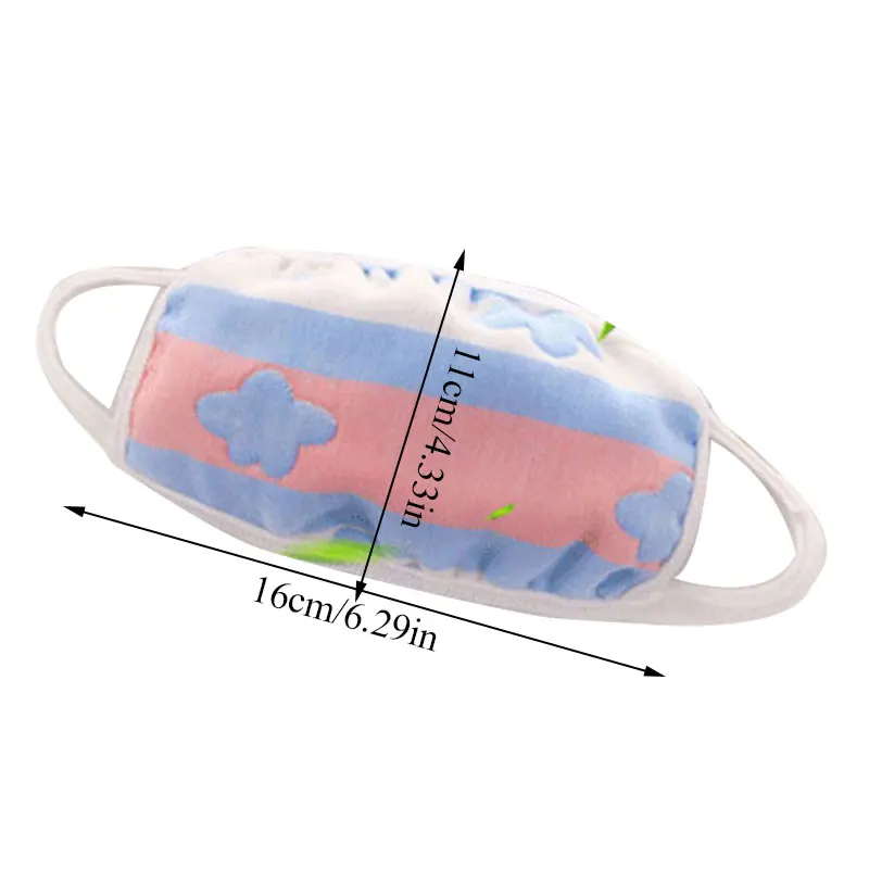 1 шт. детская маска для рта с принтом моющаяся хлопковая против пыли загрязнения