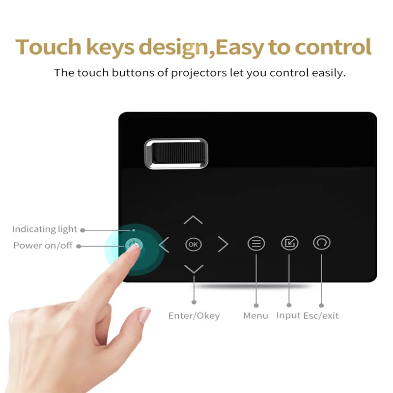 T200 светодиодный мини-проектор HD портативный HDMI USB AV поддержка power Bank Зарядка мини-проектор
