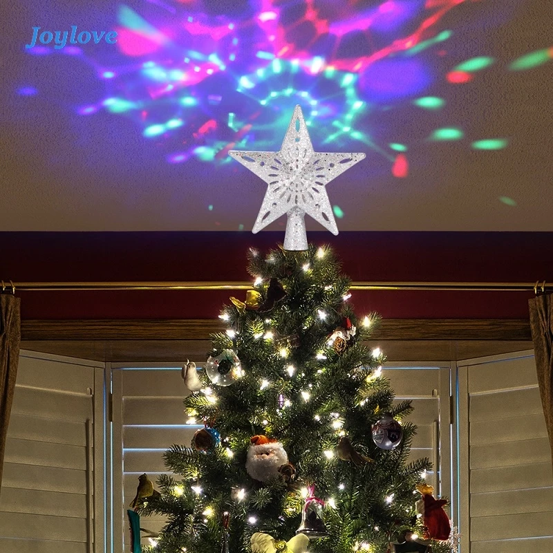 

JOYLOVE Christmas Tree Top Adjustable Star Led String Fairy Lights Curtain Led Christmas Xmas Wedding Decoration Party Garden