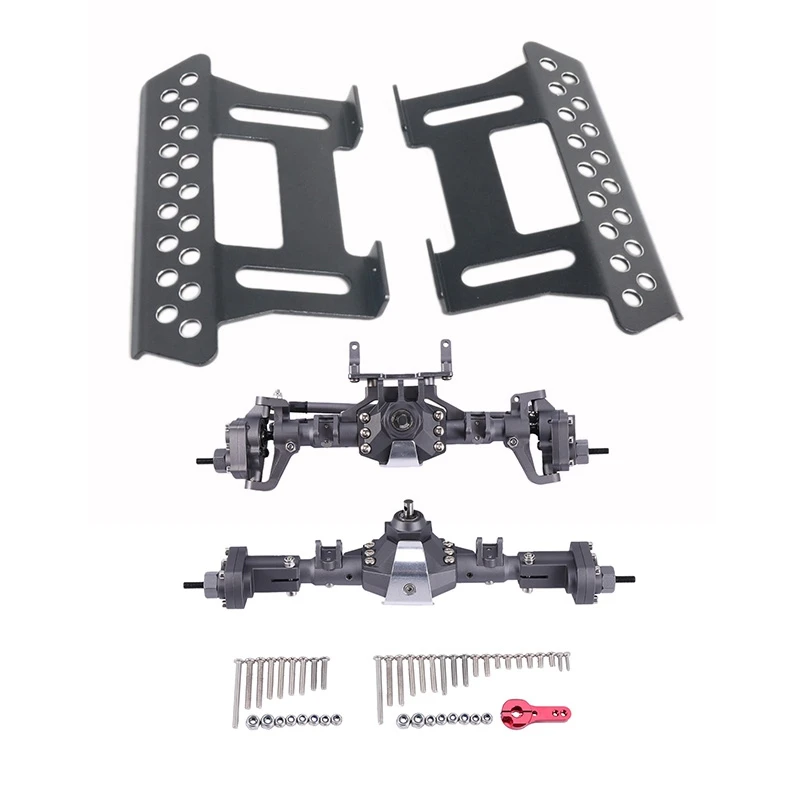 

2Pcs Metal Side Pedal Plate with Metal Front & Rear Portal Axle Set