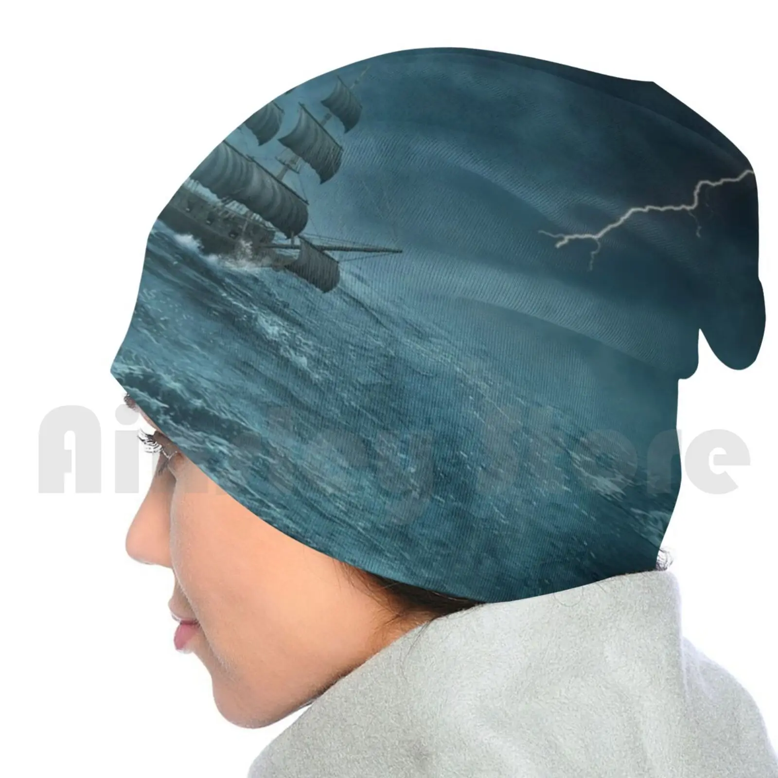 Привидение корабль гроза шапочки пуловер Кепка удобный океан ночное морское