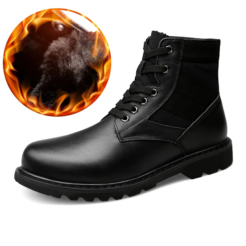 

Snow Boots Men Hiking Winter Shoes For Men Breathable Shoes Man Plush Men Shoe Army Work Shoes Footwear
