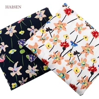 haisenfloral series printed plain poplin cotton fabric diy quiltingsewing poplin cloth material for babychildren dress shirt